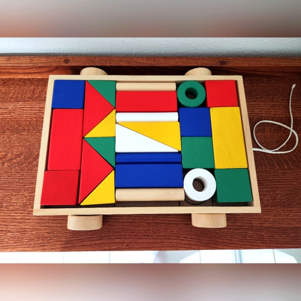 Pull toy with Blocks